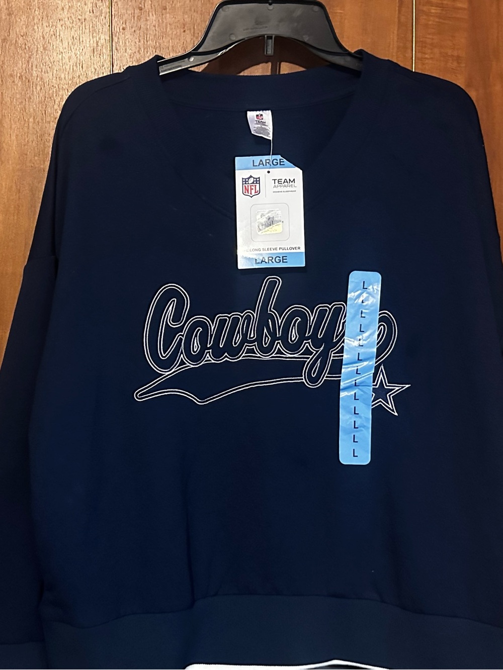 NFL Cowboys Navy Blue Womens Long Sleeve Sweatshirt new